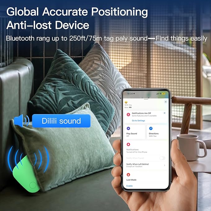 RSH Air Tracker Tag 4 Pack Bluetooth Luggage Tracker tag Locator Works with Apple Find My,Smart Tracker for Suitcase, Bag, Backpack, Wallet,Replaceable Battery Smart tag Item Finder