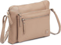Wise Owl Accessories Small Soft Pebbled Real Leather Crossbody Handbags Purses Sling Crossover Shoulder Bag