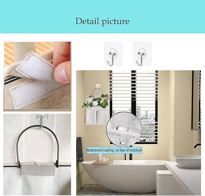 4pcs Wall Hanging Storage Bag,Wall Hanging Organizer bags with Pockets, Wall Organizer Storage for Dormitory Bathroom Bedroom (White-upgraded)