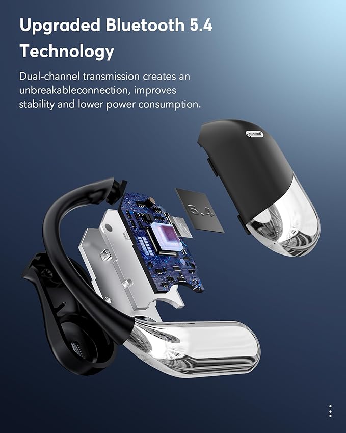 AI Translation Earbuds: Real-Time 144 Languages Translator Earphones, Audifonos Traductores Inglés Español, Bluetooth 5.4, OWS Open Ear & LCD Touch, Ideal for Travelers, Business & Language Learners