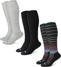 HAPIU Merino Wool Soft Compression Socks for Women & Men, 15-20 mmHg, Plus Size Knee High Stocking for Nurses, Pregnancy, Travel, Flight, Medias de Compresión Mujer