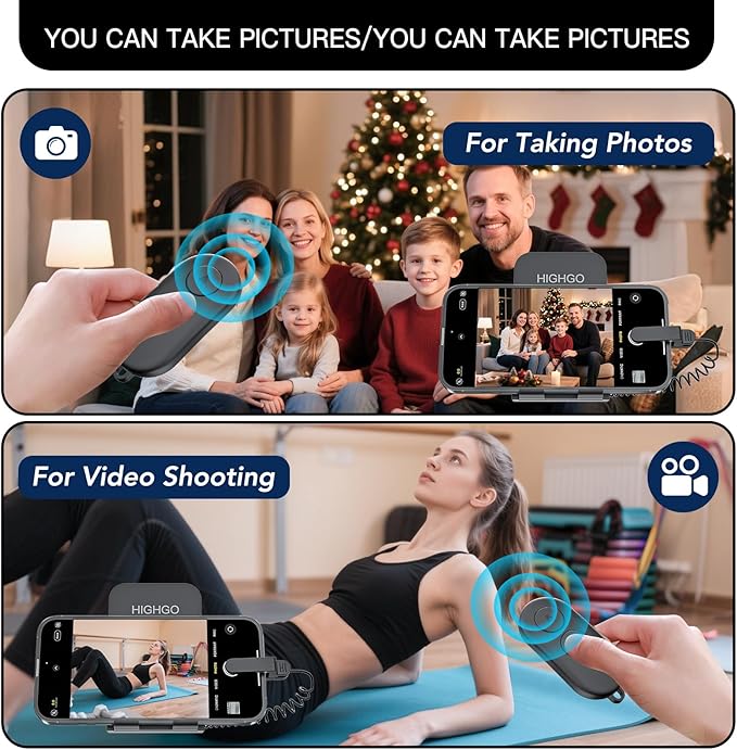 Remote Control Page Turner and Stand for Kindle Paperwhite Oasis eReaders,Clicker Page Turner Forward and Backward,Kindle Accessories for iPhone,iPad,Tablets Reading ,Camera Video Record &Selfie