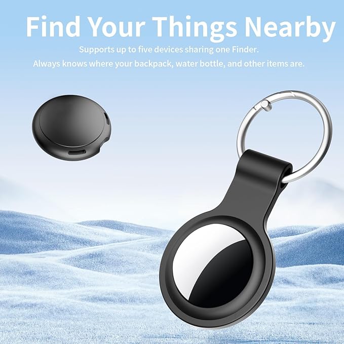 4 Pack Air Tracker Tags [Apple MFi Certified] Pair with Apple Find My(iOS Only) Smart Bluetooth Tracking Tags Key Finder Item Locator Waterproof Worldwide Tracker for Pets Backpack Wallet Dogs Luggage