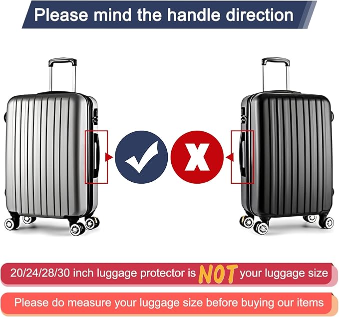 Luggage Cover 28 Inch TSA Approved,Full Clear 3mm Thickness Suitcase Cover for Luggage Suitable 28-29 Inch Suitable for Long Travel Accessories