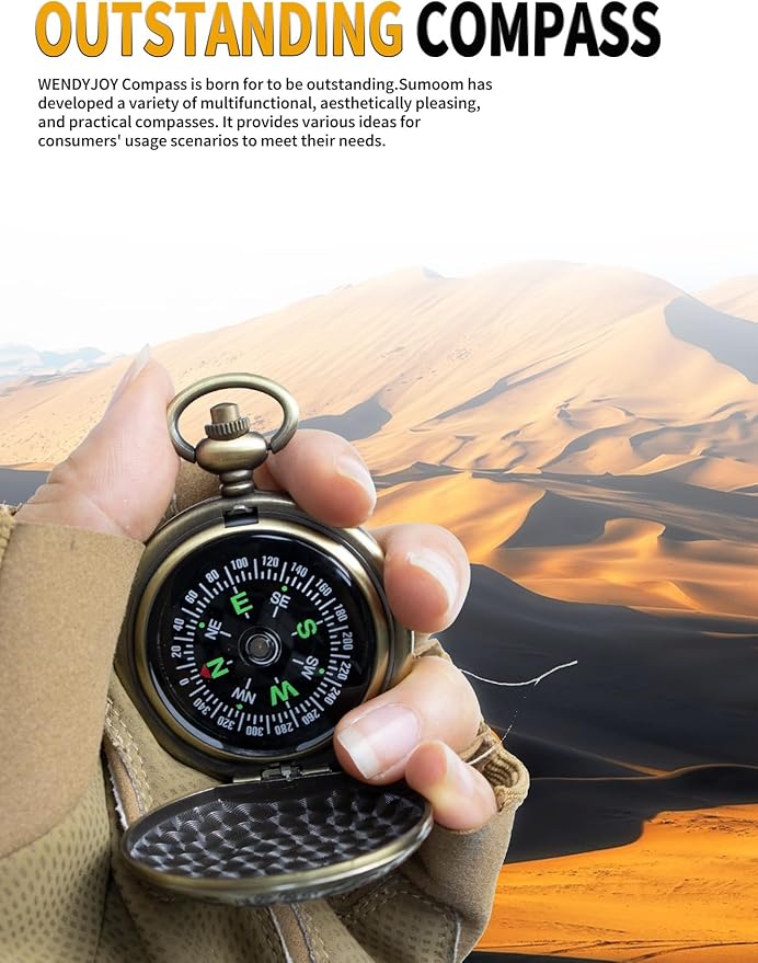 Black Pocket Waterproof Compass Toy Camping Survival Compasses Glow in The Dark Military Survival Gearfor for Hiking, Camping,Backpacking, Outdoor Activities - Best Survival Gifts Pack（Style B）