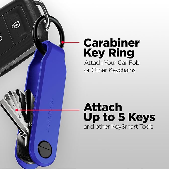 KeySmart Keychain Key Holder - Compact Key Organizer for Key Chain, EDC Key Chains, Key Ring Keychains