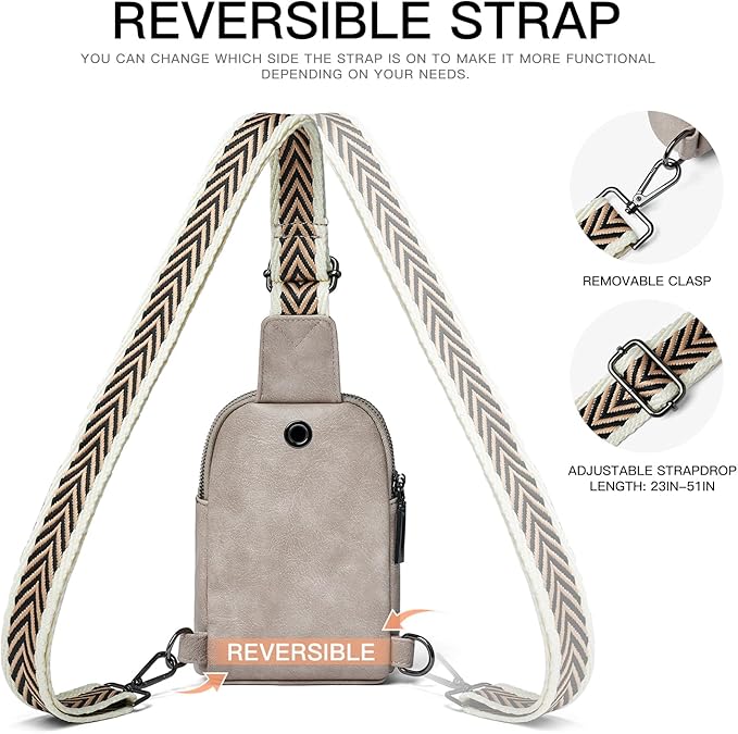 7L Sling Bag for Women Men Leather Small Sling Backpack Daypack Anti Theft Fanny Pack Crossbody Purse Travel