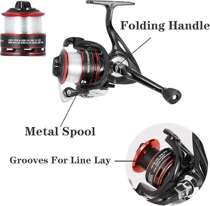 Fishing Pole Combo Set,2.1m/6.89ft 2PCS Collapsible Rods 2PCS Spinning Reels Lures Set Carrier Bag Carbon Fiber Telescopic Fishing Rods Sea Saltwater Freshwater Kit Fishing Rod Reel Combos