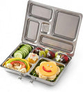 PlanetBox Rover Stainless Steel Bento Box Style Lunch Box for Kids with 5 Compartments – Durable, Dishwasher Safe & BPA-Free Food Container