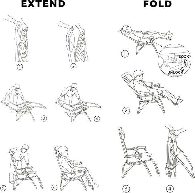 Oversized Padded Zero Gravity Lounge Chair Set of 2, Foldable Patio Anti Gravity Reclining Chairs Folding Lawn Recliner with Cup Holder for Yard, Camping, Outdoor, Support 350 LBS, Black