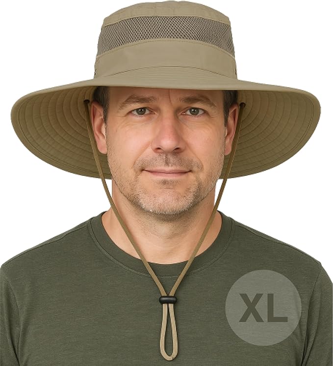 GearTOP Safari Sun Hat for Men and Sun Hats for Women UV Protection UPF 50+ Hiking, Gardening, Fishing