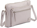 Wise Owl Accessories Small Soft Pebbled Real Leather Crossbody Handbags Purses Sling Crossover Shoulder Bag