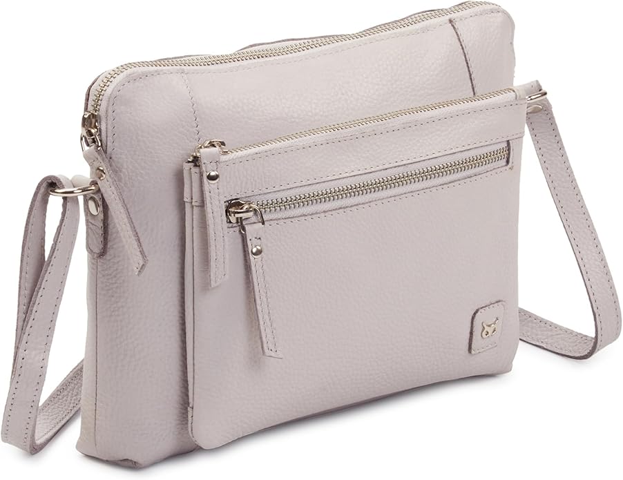 Wise Owl Accessories Small Soft Pebbled Real Leather Crossbody Handbags Purses Sling Crossover Shoulder Bag