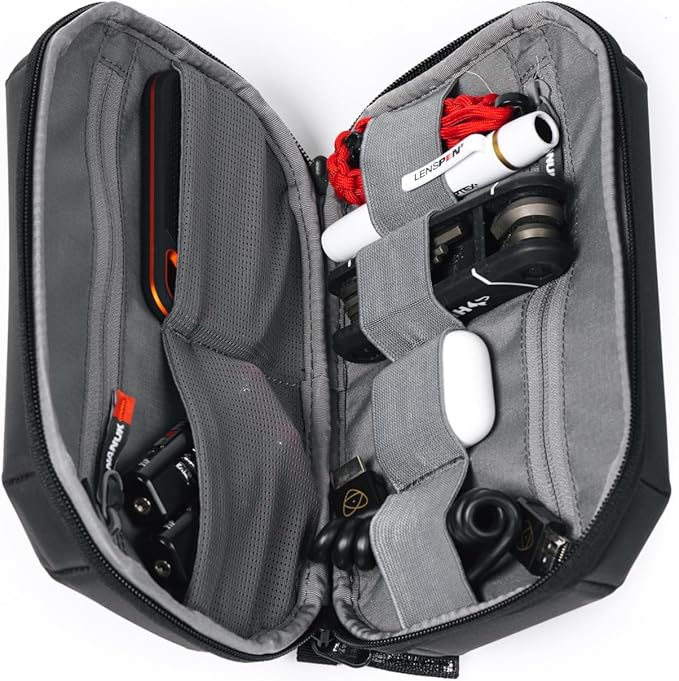 NANUK N-CUBIK T1 Soft Sided Travel Organizer Pouch for Electronics, Cables, Photography, Phones, Cords, Earphones and More (10 x 6 x 2)
