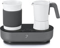SEVEN&ME Espressor Machine Coffee Maker, with Milk Froth All-in-One Espresso Machine Combination, Latte Cappuccino Macchiato Espresso Electric Moka Pot, One Click Smart Operation（8.66"）