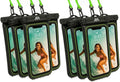 【2025 Upgraded】 8 Pack Black - IP68 Waterproof Phone Pouch Floating Design No Sink Waterproof Phone Case - Beach Pool Travel Essentials - Works w/All Phones - Detachable Lanyard - Black/Hi-Vis Green