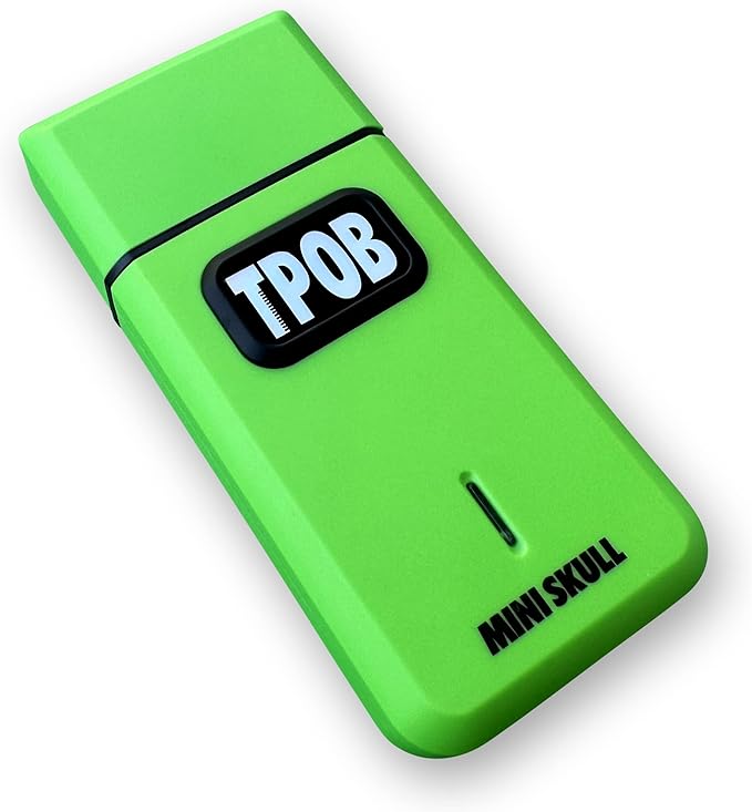 TPOB Mini Skull Single Shaver Compact Design That can fit in Your Pocket with a Turbo Charged Motor, Perfect for Both Professional and at-Home use (Slime)