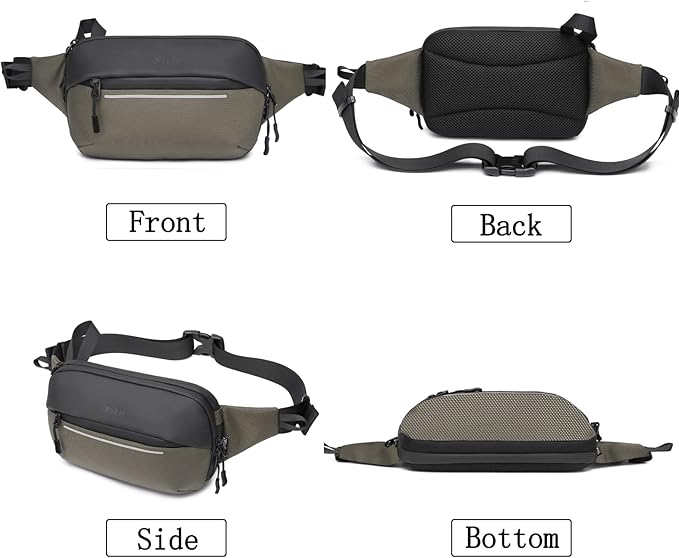Crossbody Fanny Pack Belt Bag for Women & Men with Multi-Pockets, Waterproof Sling Bag for Travel, Running, Hiking, Cycling, Fashion Waist Bag Fits All Phones, Perfect Running Bag