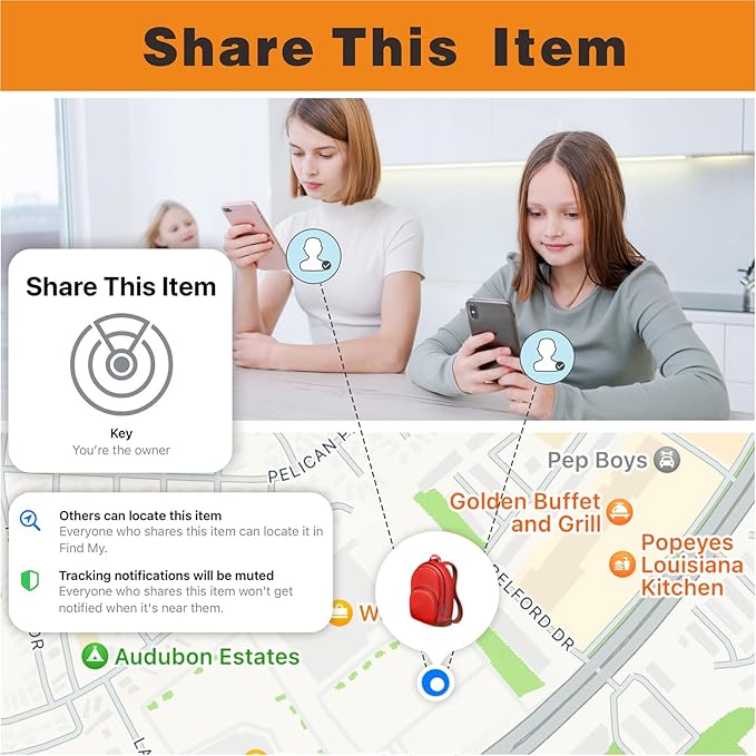 Air Tracker 4 Pack, Smart Bluetooth Tracker Works with Apple Find My (iOS Only), Item Finder Locator for Keys, Luggage, Backpack, IP67 Waterproof, White