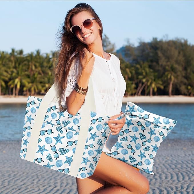 Beach Bags Wet Bag for Swimsuit Tote Bag for Friends Travel Gifts, Aloha Bags Waterproof Vacation Essential