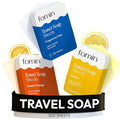 FOMIN - Antibacterial Paper Soap Sheets Tin for Traveling - (300 Sheets) Variety Pack - Portable Travel Hand Soap Sheet, Dissolvable Mini Camping Hand Soap for Hand Washing