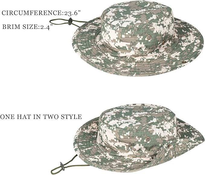 Sun Hats for Men Women Boonie Hat Foldable Fishing Hat UPF 50+ Bucket Hat for Fishing Hiking Garden Safari Beach