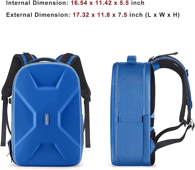 MOSISO Camera Backpack, DSLR/SLR/Mirrorless Photography Camera Bag 15-16 inch Waterproof Hardshell Case with Tripod Holder&Laptop Compartment Compatible with Canon/Nikon/Sony, Royal Blue