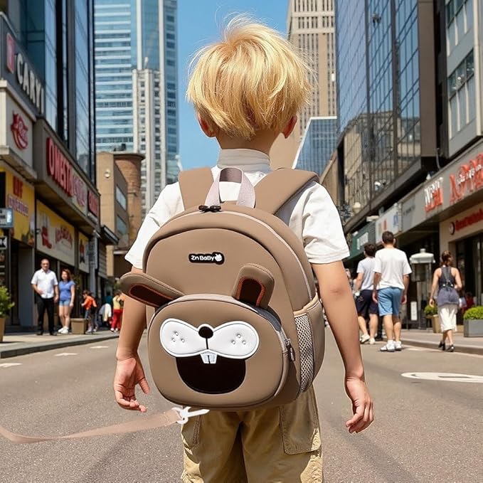 Padgene Toddler Backpacks Kids Preschool Backpack Waterproof Neoprene Animal Schoolbag Lunch backpack 3D Cartoon Mini Travel Bag for Boys Girls Ages 3-5