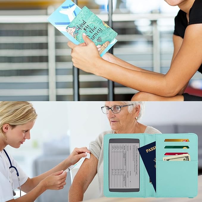 ZOPPEN Passport Holder Wallet, Passport Cover Travel Wallet Women Travel Essentials Accessories Document Organizer Travel Must Haves Rfid Blocking Cover Case for Women and Men, Map