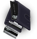 Kings Loot Custom Wallet for Men | Engraved Leather Slim Wallet with Money Clip | Personalized RFID Blocking Design | Minimalist & Stylish Wallets (Blue)