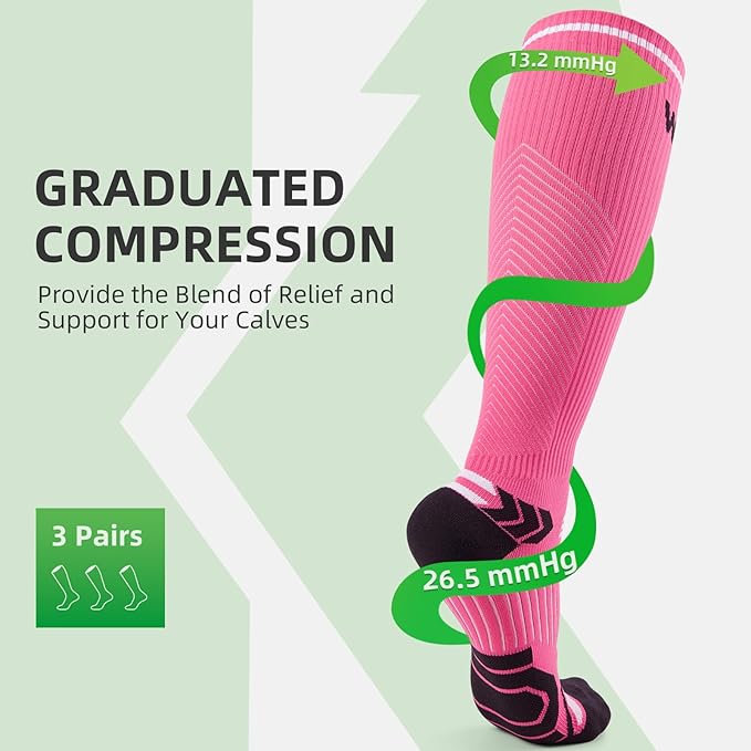 Compression Socks for Women Men 3 Pairs, Compression Stockings, Fragrance Flight Socks for Travelling Sitting