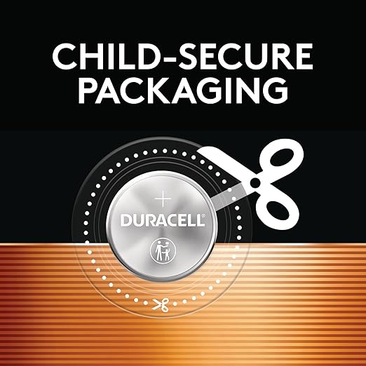 Duracell 2032 Lithium Battery, 9 Count (Pack of 1), Child Safety Features, Compatible with Key Fob, Tea Light Candles and Other Devices, CR2032 Battery
