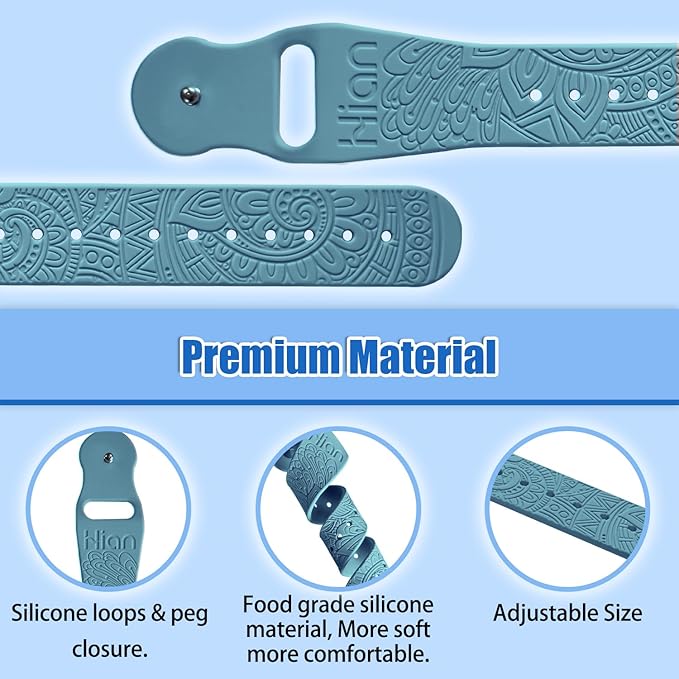 Hion Motion Sickness Bracelets Sea Sickness Wristbands for Motion Sickness/Morning Sickness/Pregnancy Nausea Anti Nausea Wristband Acupressure Nausea Bands Motion Sickness Bands（2Pairs-Bule+Beryl）