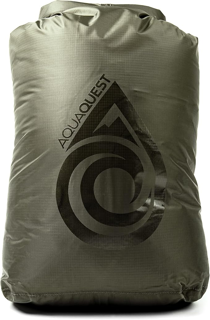 AquaQuest Rogue Dry Bag – 60L Olive Drab – 100% Waterproof Roll Top – Travel Waterproof Bag