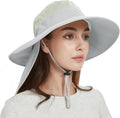 Fishing Hat Breathable Wide Brim Sun Hats with Neck Flap Bucket Hat Outdoor Safari Hat for Men Women UPF 50+ Sun Protection