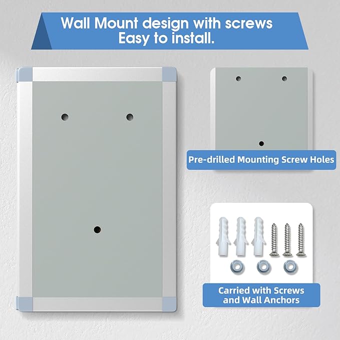 24 Slots Key Box Wall Mount with Code, Key Lock Box with Combination, Key Storage Box with Key Hooks & Tags & Lables, 8.45" x 2.55" x 13" (Silver-Code Lock, 24 Keys)