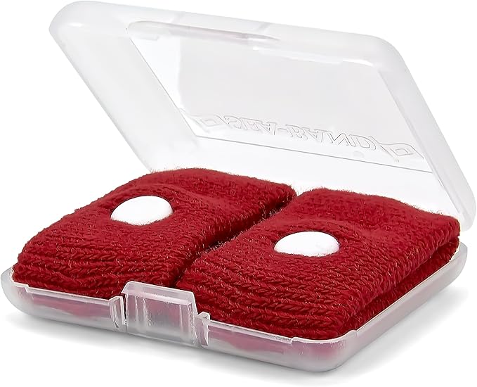 Sea-band Anti-Nausea Acupressure Wristband for Motion & Morning Sickness - 1 Pair Red