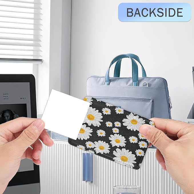 Daisies Luggage Tags,2 Pack Luggage Tag,Leather Privacy Cover ID Label with Stainless Steel Loop for Women Men Kids Girls Travel