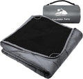 Outdoor Waterproof Blanket, Foldable Fleece Stadium Blanket for Outdoor Sports Event, Camping, Concerts, Car, Pet, Picnics - Windproof, Wearable, Machine Washable 80" x 58"