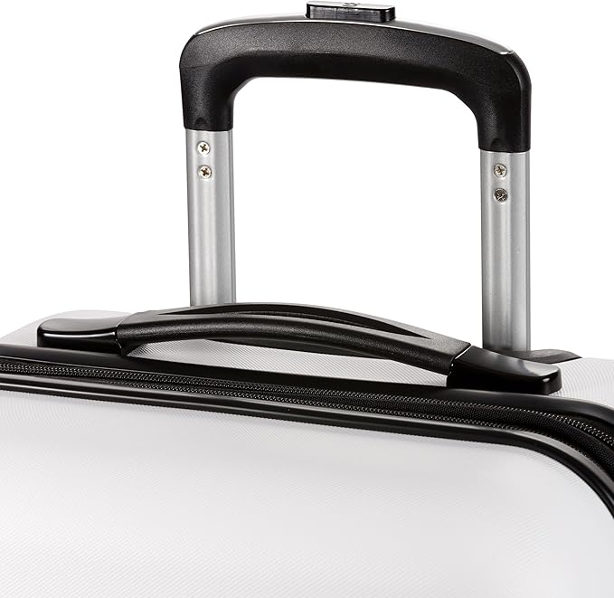SwissGear 7366 Hardside Expandable Luggage with Spinner Wheels, White, Carry-On 19-Inch