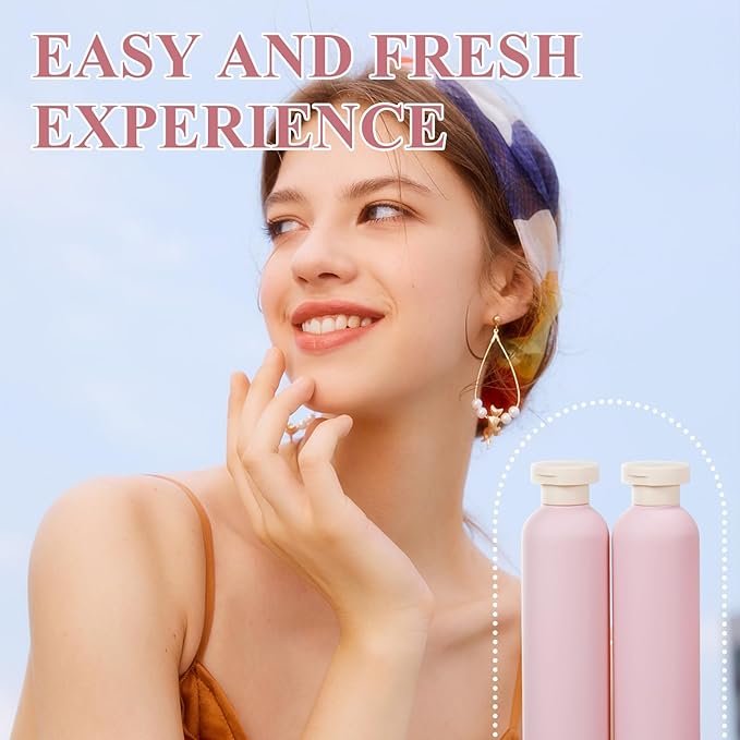 ASEVAT 10 oz Plastic Leak Proof Travel Bottles for Toiletries, Plastic Travel Size Containers, Shampoo and Conditioner Bottles Refillable Squeeze Bottle for Lotion, Body Wash (3Pcs)