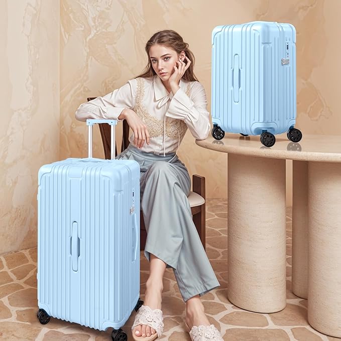 Krute Luggage Sets 2 Pieces PC+ABS Hardshell Suitcase with Spinner Wheels TSA Lock Carry On Suitcase Set 20+28 Inch Luggages