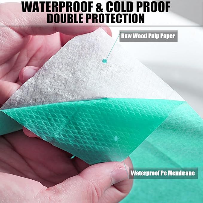 50 Pack Toilet Seat Covers Disposable 16x24 Inch XL Portable Toilet Liners Travel Seat Cover for Outdoors,Hotel, Hospital, Travel, Public Toilet Seat Cover (50pack, GREEN)