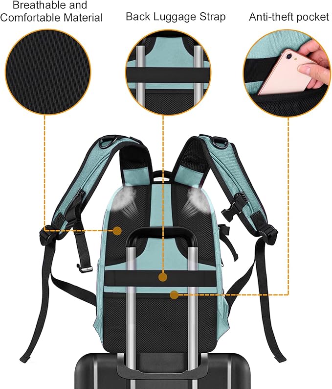 MOSISO Camera Backpack, DSLR/SLR/Mirrorless Photography Camera Bag 15-16 inch Waterproof Hardshell Case with Tripod Holder&Laptop Compartment Compatible with Canon/Nikon/Sony, Aquamarine