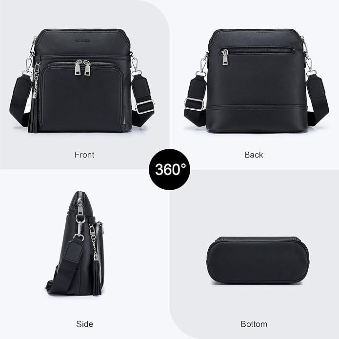 Crossbody Purse for Women,Lightweight Medium Crossbody Bag Soft Leather Women's Shoulder Handbags with Tassel