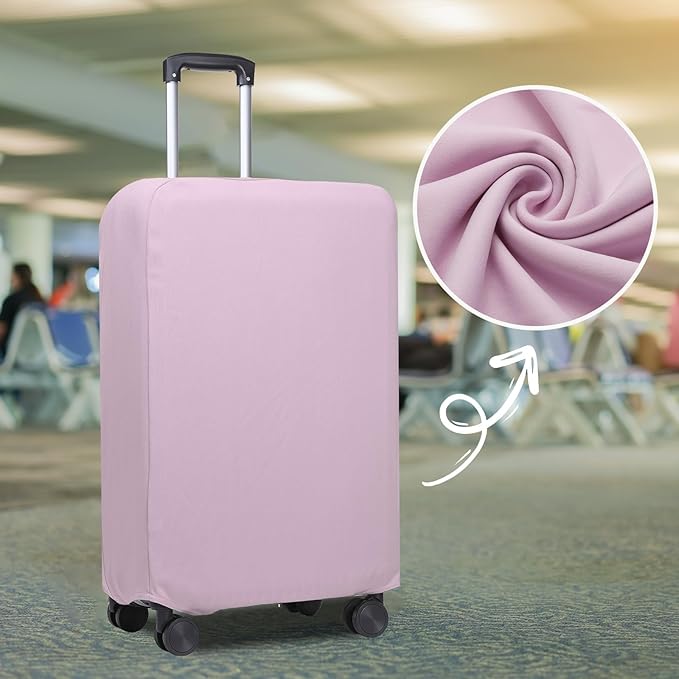 PATIKIL Luggage Cover, Suitcases Covers Elastic Carry on Cover Protector Washable Scratch-Resistant Fits 26-27 Inch Luggage for Travel Business Trips, Lavender Purple