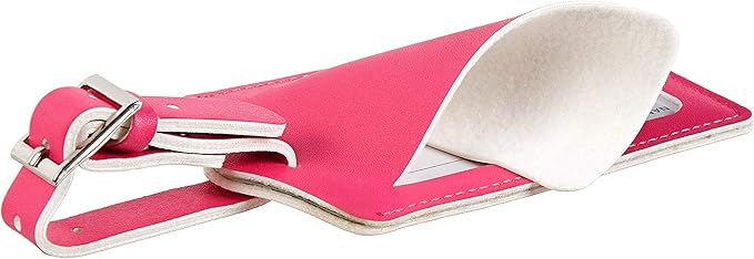 8 Pack Leather Luggage Travel Bag Tags by Travelambo