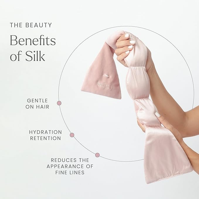Nodpod Gentle Pressure Silk Sleep Mask | Patented Light Blocking Design for Sleeping, Travel & Relaxation | Bead Filled, Machine Washable (Petal)