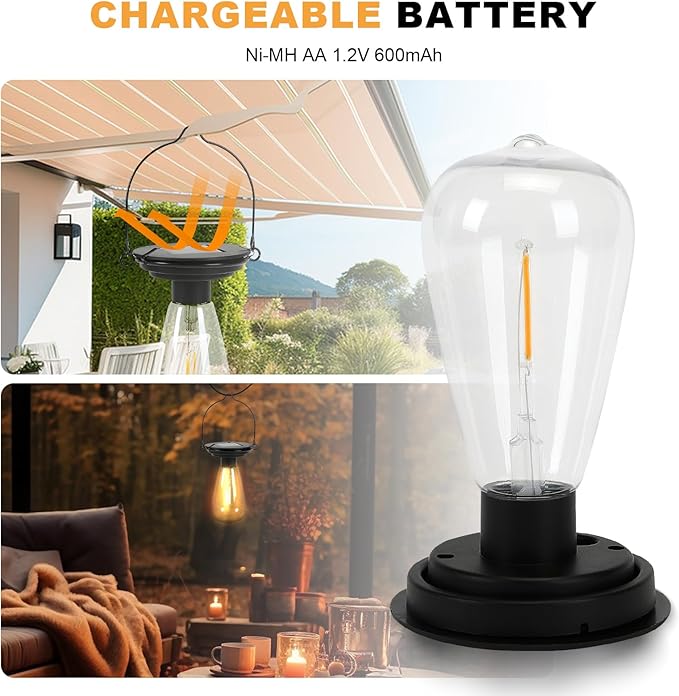 Replacement Solar Light Tops-Solar Light Bulbs for Outside-Outdoor Waterproof 1 Pack,One Thing, Three Uses, Multifunctional Size Conversion Or Personalized Hanging