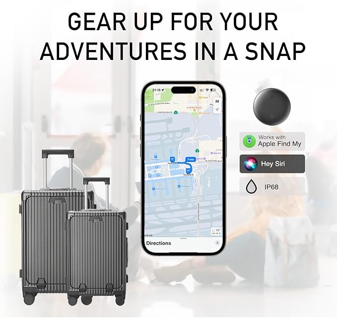 2025 New Tracker Tag 4 Pack: Smart Tracker, Item Finder Compatible with Apple Find My App(iOS Only), Tracker Tag Locator for Keys, Luggage, Satchel, Backpack etc
